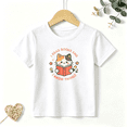 thumbnail image 1 of Girls Graphic Tees Cat Reading Book Kids T Shirt Cute School 100% Cotton Short Sleeve Soft Tops 4-13Y, 1 of 5