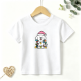 thumbnail image 1 of Girls Graphic Tees Christmas Dog Lights Kids T Shirt Xmas Party 100% Cotton Short Sleeve Soft Tops 4-13Y, 1 of 5