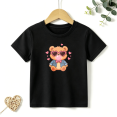 thumbnail image 1 of Girls Graphic Tees Cool Bear Heart Sunglasses Kids T Shirt Bubble 100% Cotton Short Sleeve Soft Tops 4-13Y, 1 of 5