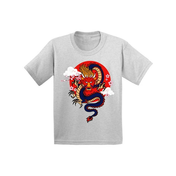 Girls Graphic Tees - Cool Dragon Shirt Age 6 to 15 Years Old