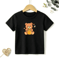 thumbnail image 1 of Girls Graphic Tees Cute Bear Honey Kids T Shirt Sweet Nature 100% Cotton Short Sleeve Soft Tops 4-13Y, 1 of 5