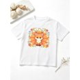 thumbnail image 1 of Girls Graphic Tees Cute Fox Magical Floral Short Sleeve Kids T-Shirt, 100% Cotton Soft Casual Tops for Children, 1 of 5