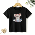 thumbnail image 1 of Girls Graphic Tees Cute Koala Snowflake Kids T Shirt Winter Snow 100% Cotton Short Sleeve Soft Tops 4-13Y, 1 of 5