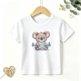 thumbnail image 1 of Girls Graphic Tees Cute Koala Snowflake Kids T Shirt Winter Snow 100% Cotton Short Sleeve Soft Tops 4-13Y, 1 of 5