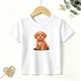 thumbnail image 1 of Girls Graphic Tees Cute Puppy Dog Red Bowtie Kids T Shirt Pet Cute 100% Cotton Short Sleeve Soft Tops 4-13Y, 1 of 5