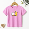 thumbnail image 1 of Girls Graphic Tees Dabbing Chicken Banana Kids T Shirt Funny 100% Cotton Short Sleeve Soft Tops 4-13Y, 1 of 5