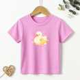thumbnail image 1 of Girls Graphic Tees Duck Duckling Kids T Shirt Cute Animal Sweet 100% Cotton Short Sleeve Soft Tops 4-13Y, 1 of 5