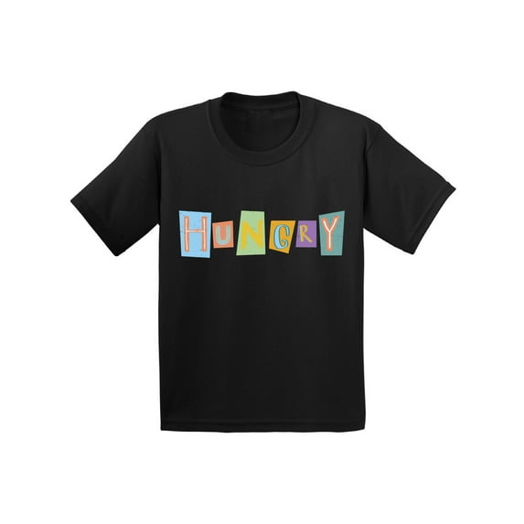 Girls Graphic Tees - Funny Hungry Shirt 2 3 4 5 6 Years Old