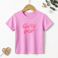 thumbnail image 1 of Girls Graphic Tees Girly Pop Balloon Text Kids T Shirt Trendy Cute 100% Cotton Short Sleeve Soft Tops 4-13Y, 1 of 5