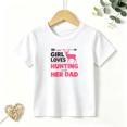 thumbnail image 1 of Girls Graphic Tees Hunting With Dad Deer Kids T Shirt Outdoor Fun 100% Cotton Short Sleeve Soft Tops 4-13Y, 1 of 5