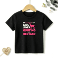thumbnail image 1 of Girls Graphic Tees Hunting With Dad Deer Kids T Shirt Outdoor Fun 100% Cotton Short Sleeve Soft Tops 4-13Y, 1 of 5