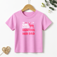 thumbnail image 1 of Girls Graphic Tees Hunting With Dad Deer Kids T Shirt Outdoor Fun 100% Cotton Short Sleeve Soft Tops 4-13Y, 1 of 5