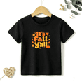 thumbnail image 1 of Girls Graphic Tees Its Fall Yall Pumpkin Leaves Kids T Shirt Autumn 100% Cotton Short Sleeve Soft Tops 4-13Y, 1 of 5