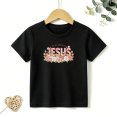 thumbnail image 1 of Girls Graphic Tees Jesus Hope Floral Kids T Shirt Christian Faith 100% Cotton Short Sleeve Soft Tops 4-13Y, 1 of 5