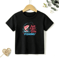 thumbnail image 1 of Girls Graphic Tees Just A Girl Who Loves Fishing Fish Cartoon Kids T Shirt Outdoor Tee 100% Cotton Short Sleeve Soft Tops 4-13Y, 1 of 5