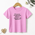 thumbnail image 1 of Girls Graphic Tees Of Course Im Adorable Kids T Shirt Mother Funny 100% Cotton Short Sleeve Soft Tops 4-13Y, 1 of 5