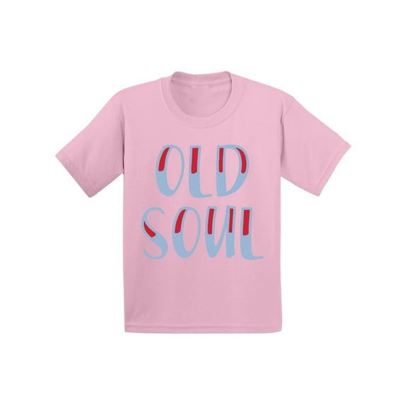 Girls Graphic Tees - Old Soul Funny Retro T-Shirt for Toddlers