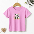thumbnail image 1 of Girls Graphic Tees Panda Flower Butterfly Kids T Shirt Cute Animal Tee 100% Cotton Short Sleeve Soft Tops 4-13Y, 1 of 5