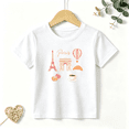 thumbnail image 1 of Girls Graphic Tees Paris Kids T Shirt Cute Travel France 100% Cotton Short Sleeve Soft Tops 4-13Y, 1 of 5