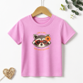 thumbnail image 1 of Girls Graphic Tees Raccoon Sunglasses Kids T Shirt Cute Animal 100% Cotton Short Sleeve Soft Tops 4-13Y, 1 of 4