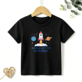 thumbnail image 1 of Girls Graphic Tees Rocket Space Universe Kids T Shirt Explore 100% Cotton Short Sleeve Soft Tops 4-13Y, 1 of 5