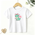 thumbnail image 1 of Girls Graphic Tees Sassysaurus Dinosaur Kids T Shirt Cute Animal 100% Cotton Short Sleeve Soft Tops 4-13Y, 1 of 5