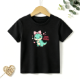 thumbnail image 1 of Girls Graphic Tees Sassysaurus Dinosaur Kids T Shirt Cute Animal 100% Cotton Short Sleeve Soft Tops 4-13Y, 1 of 5
