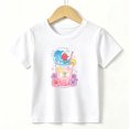 thumbnail image 1 of Girls Graphic Tees Strawberry Drink Kids T Shirt Summer Cute 100% Cotton Short Sleeve Soft Tops 4-13Y White, 1 of 2