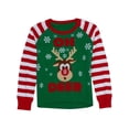 thumbnail image 1 of Girls Green Reindeer Oh Deer! Ugly Christmas Sweater Holiday Knit Sweater XS 4/5, 1 of 2