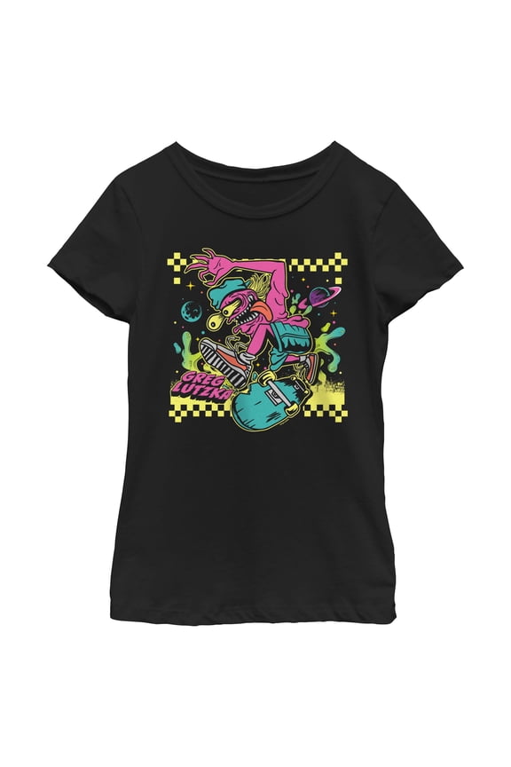 Girls Greg Lutzka Skater Pink Man T Shirt
