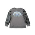 thumbnail image 1 of Girls Grey Shine Everyday Glitter Fuzzy Plush Winter Sweatshirt Shirt Top S, 1 of 1