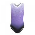 thumbnail image 1 of Girls Gymnastics Leotard Shiny Diamond Ballet Gymnastics Dance One Piece Outfit, 1 of 7