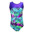 thumbnail image 1 of Girls Gymnastics Leotard - Tank with Keyhole (Aqua Tie Dye, Youth 10-12), 1 of 2
