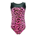 thumbnail image 1 of Girls Gymnastics Leotard - Tank with Keyhole (Pink/Gold Leopard, Youth 14-16), 1 of 2
