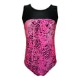 thumbnail image 1 of Girls Gymnastics Leotard - Tank with Keyhole (Shiny Leopard, Youth 10-12), 1 of 2