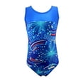 thumbnail image 1 of Girls Gymnastics Leotard - Tank with Keyhole (USA Pride, Youth 7-8), 1 of 2