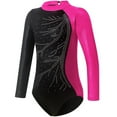 thumbnail image 1 of Girls Gymnastics Leotards Long Sleeve Sparkly Shiny Diamond Ballet Dance Costume One Piece Tumbling Outfits for Practice, 1 of 7