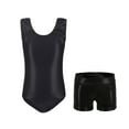 thumbnail image 1 of Girls' Gymnastics Leotards Outfit With Shorts Training Dance Wear Color Ballet Yoga Swimming Suit, 1 of 6
