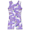 thumbnail image 1 of Girls Gymnastics Leotards Unicorn Purple Size 5-6 Years Old Sparkly Kids Dance Apparel, 1 of 6