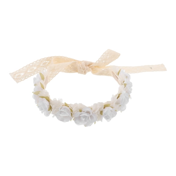 Girls Hair Accessories: Flower Crown Embroidered Headpiece - Kids Floral Headband - Fairy Hair Scarf Headband For Garden Party Picnic Party Styling