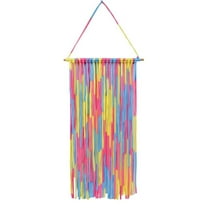 Girls Hair Accessories Storage Wall Hanger | 60cm Hairpin Display Organizer for Hair Clips & Bows | Cloth with Wood Bar for Room Door Decoration