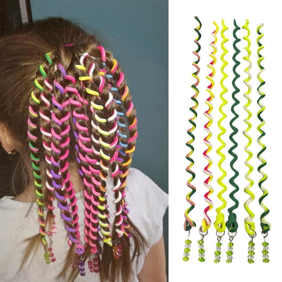 Girls Hair Braid Clips, Hair Styling Twister Barrette 6Pc Hair Accessories Girls Set Colorful Torsion Hair, Hair Accessories with Rhinestones Diy Hair Styling Accessories, Green