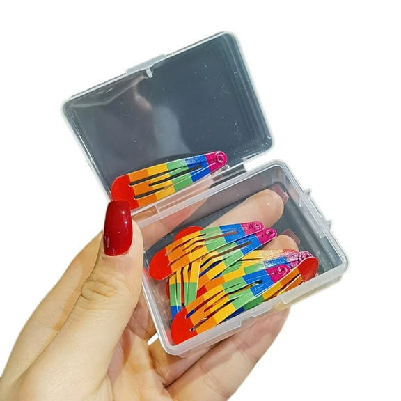 Girls Hair Clip Rainbow Color Multi-shape Hairpin Snap Hair Clip for Daily Wear