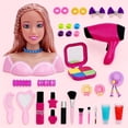 thumbnail image 1 of Girls Hair Styling Doll Head Beauty Salon Playset, Pretend Makeup Cosmetic Kit with Full Makeup Tools, Educational Dress Up Role Play Toy for Toddler Girls Ages 3+ Birthday Holiday Gifts, 1 of 6