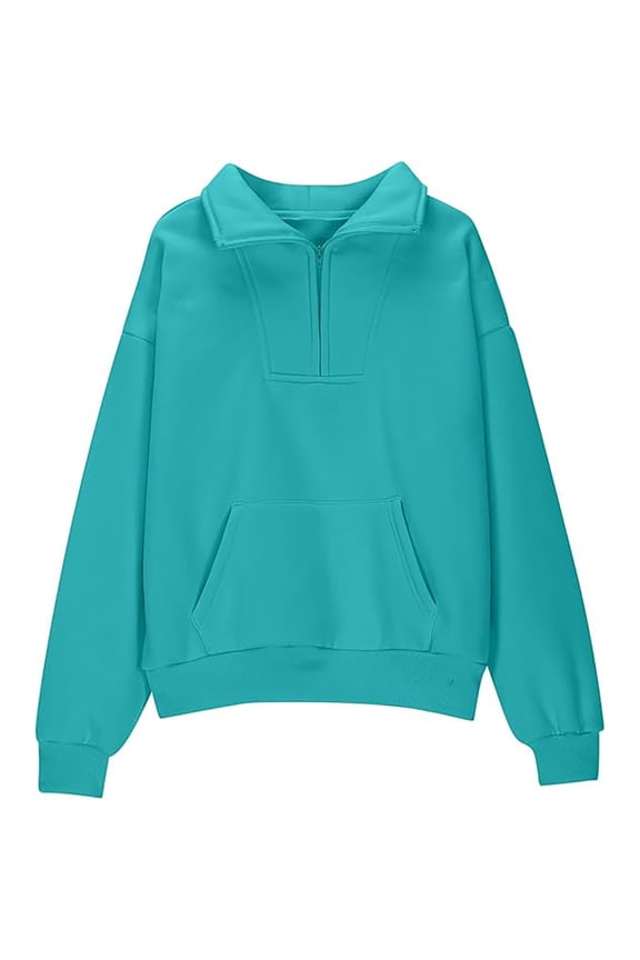 Girls Half Zip Pullover Hooded Sweater with Front Pocket Cozy Fall Fashion Outerwear for and Youth
