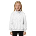 thumbnail image 1 of Girls Half Zip Pullover Sweatshirt Long Sleeve Workout Shirts Fall Clothes Boys Gilrs Mock Neck Athletic Tops Lightweight Fleece Quarter Zip Pullover Kids Teens Sportswear for Golf Yoga Tennis, 1 of 9
