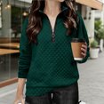 thumbnail image 1 of Girls Half Zip Sweatshirt Quarter Zip Pullover Sweatshirts Fall Clothes for Teen Girl Green 10-11 Years, 1 of 5