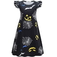 thumbnail image 1 of Girls Halloween Costume Fancy Dress Spider Short Sleeve Cosplay Outfit Skirt, 1 of 4