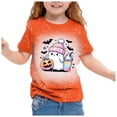 thumbnail image 1 of Girls Halloween Cute Printed Round Neck Short Sleeve Casual Tee Shirt Top for Children, 1 of 4