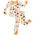 thumbnail image 1 of Girls Halloween Outfit Long Sleeve Top and Pants Set Fall Winter Two Piece Clothing for Kids Toddlers Pumpkin Ghost Sets, 1 of 2
